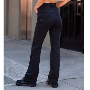 Altered Levi Ribcage Black Jeans